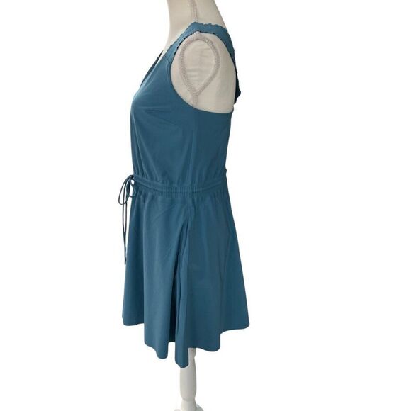 Athleta Savannah Strap Drawstring Waist Mini Dress Blue Size XS - Picture 2 of 9